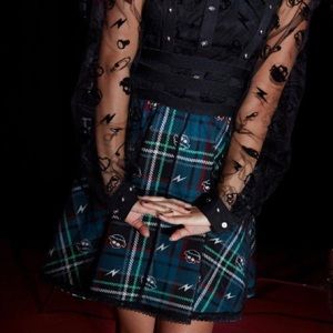 Monster High Frankie Stein Strappy Suspender Skirt Hot Topic‎ Halloween Cosplay